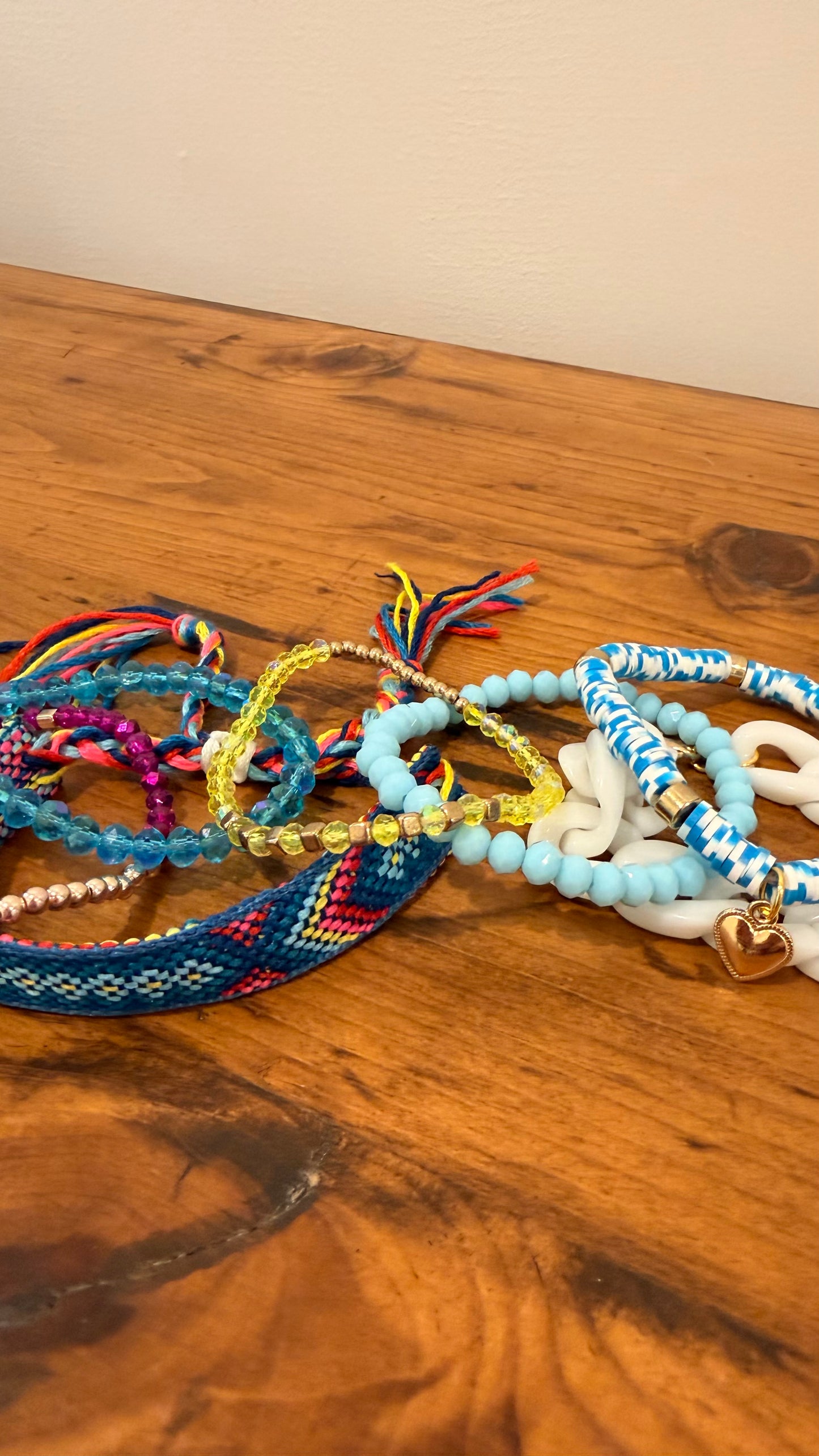 Blue and Purple Stretch Bracelet Stack