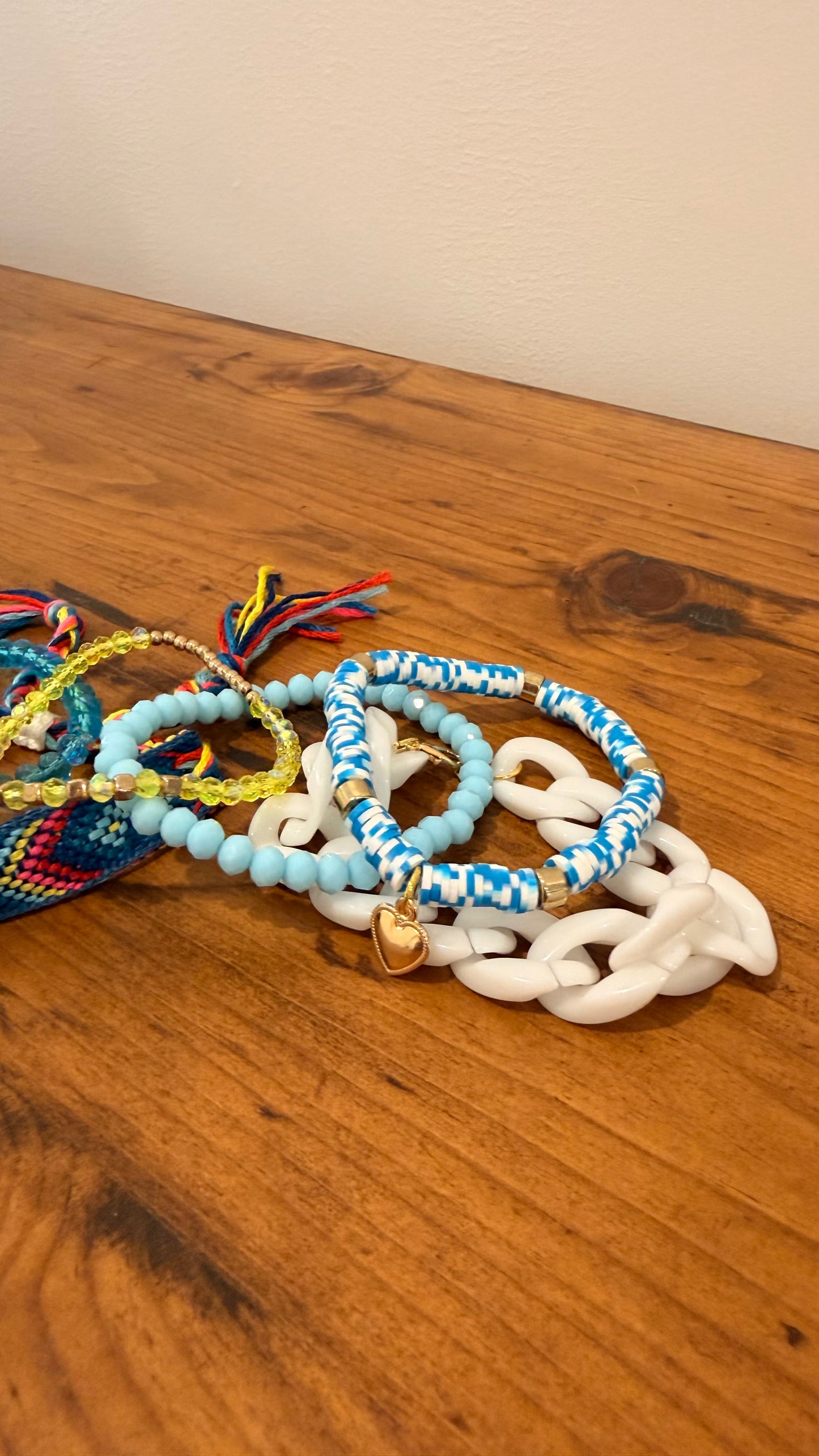 Blue and Purple Stretch Bracelet Stack