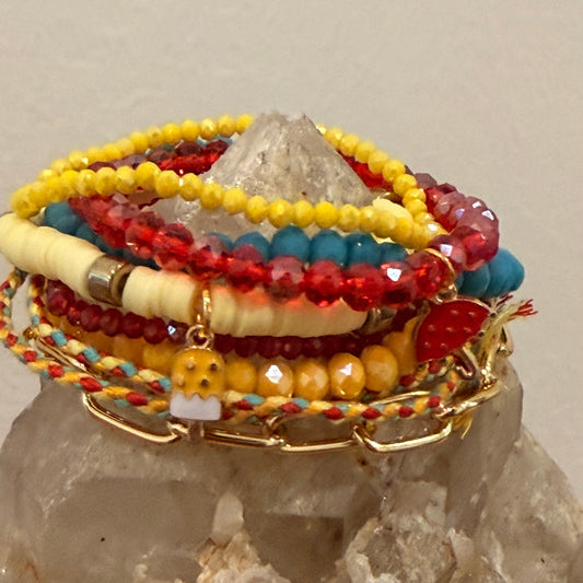 Primary Colors Stretch Bracelet Stack