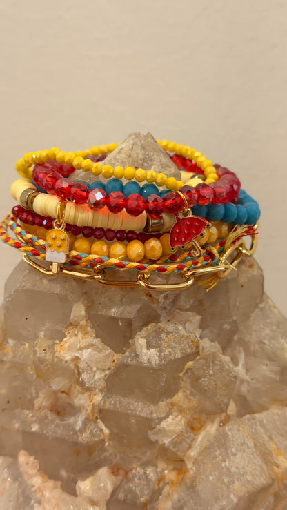 Primary Colors Stretch Bracelet Stack