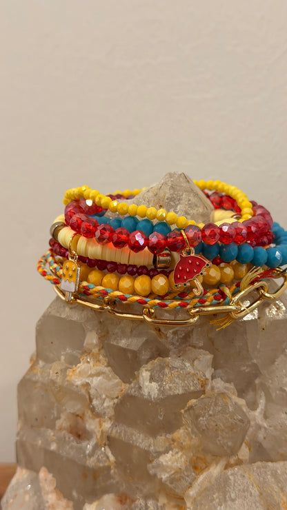 Primary Colors Stretch Bracelet Stack