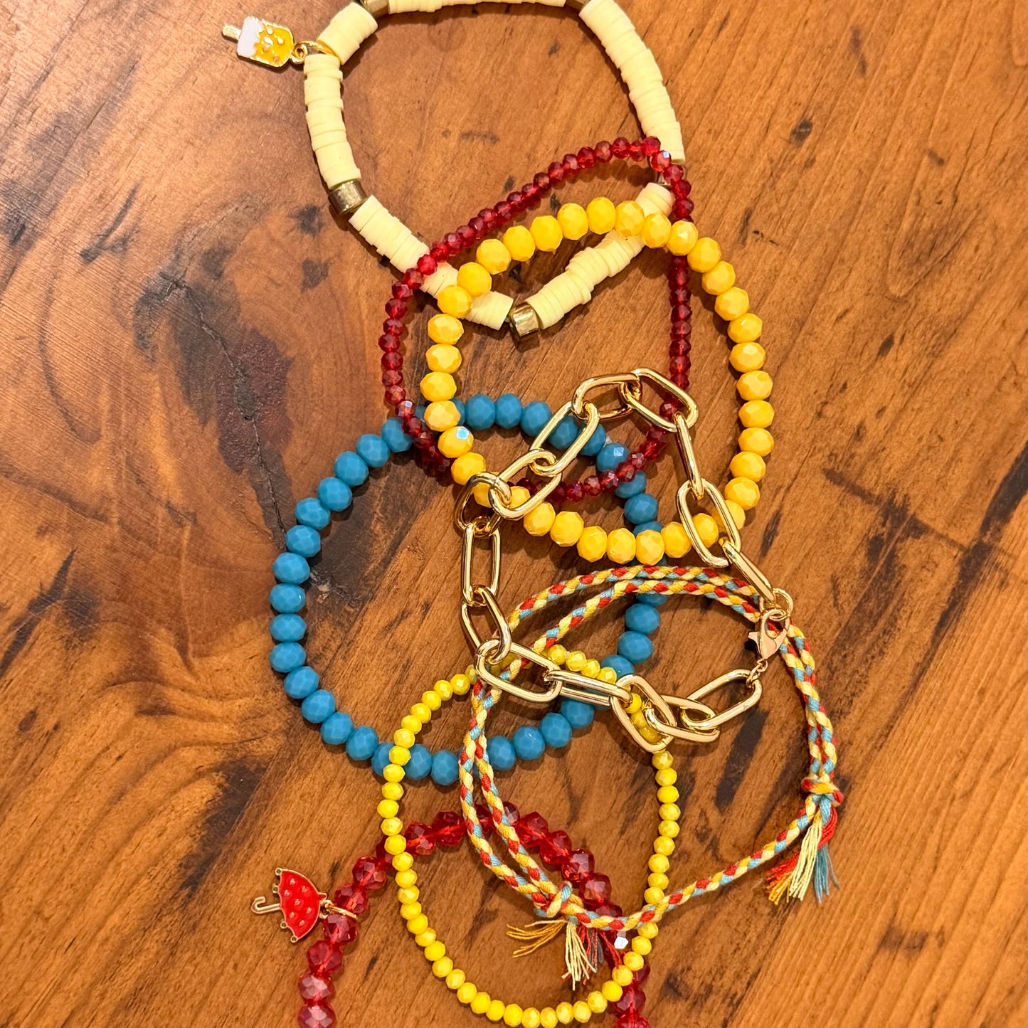 Primary Colors Stretch Bracelet Stack