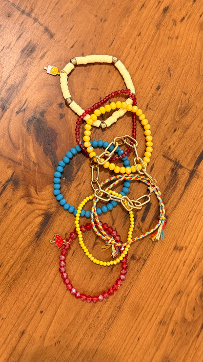 Primary Colors Stretch Bracelet Stack