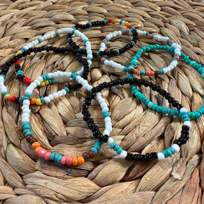 Western Turquoise Howlite Handmade Stretch Bracelets