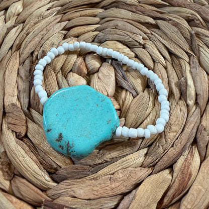 Western Turquoise Howlite Handmade Stretch Bracelets Part Three