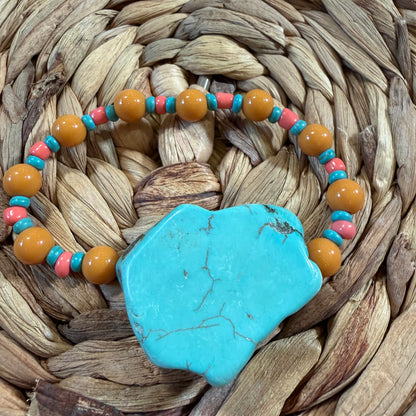 Western Turquoise Howlite Handmade Stretch Bracelets Part Three