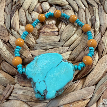 Western Turquoise Howlite Handmade Stretch Bracelets Part Three