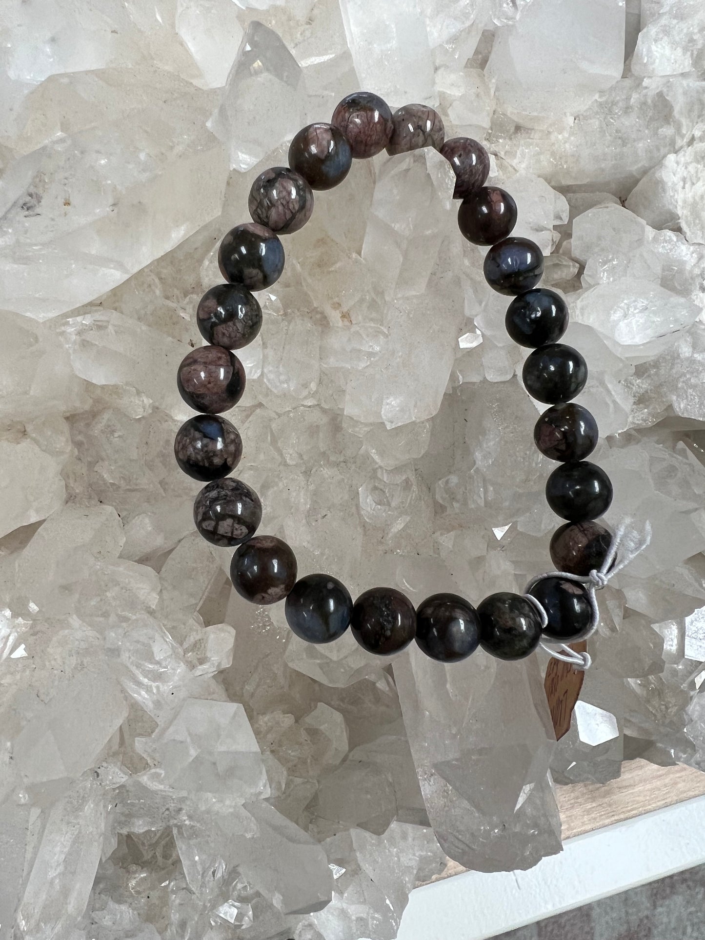 Llanite Blue Opal Quartz "Que Sera" Stretch Bracelet (8mm)