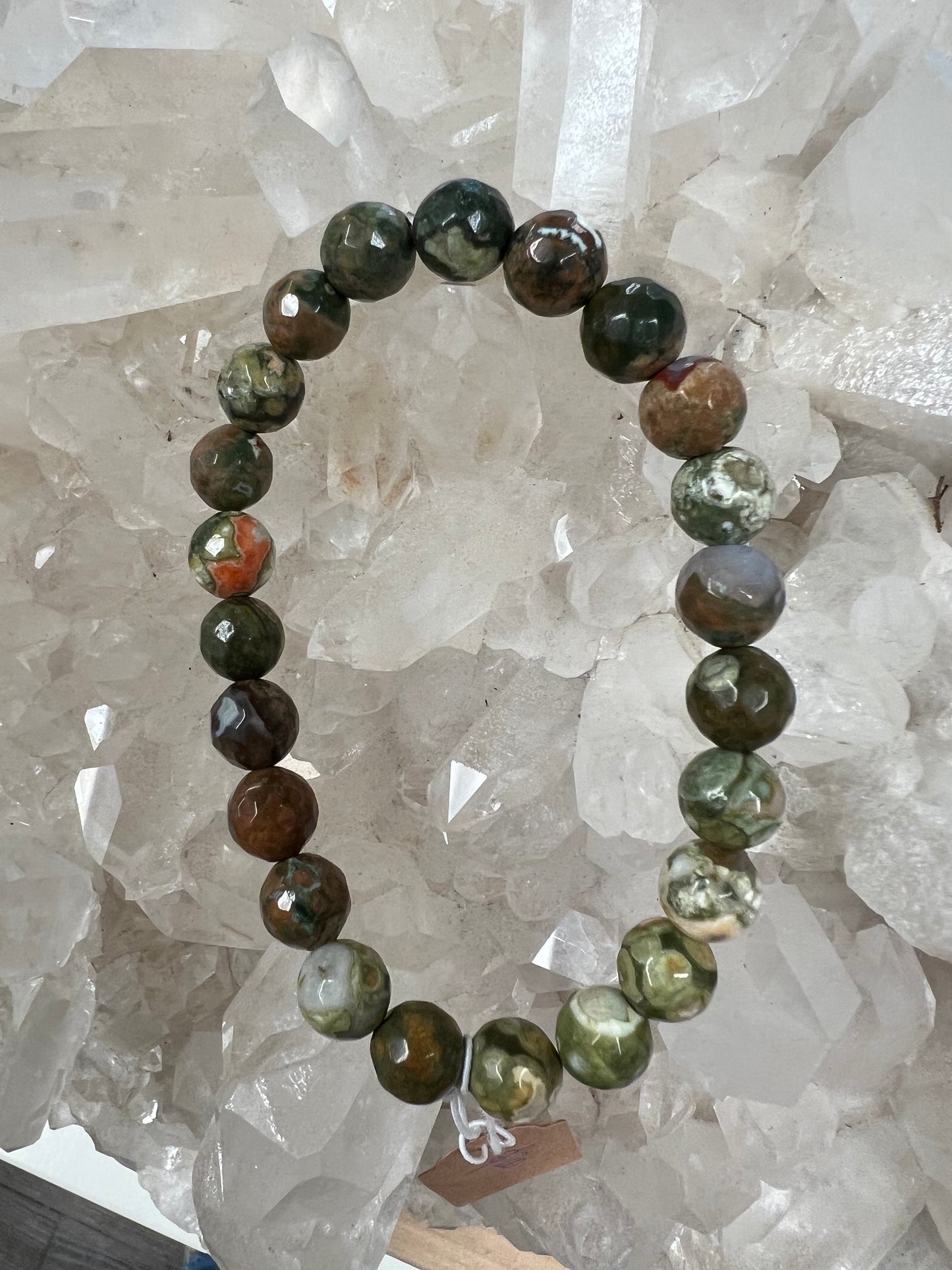 Rainforest Rhyolite Stretch Bracelet (8mm)