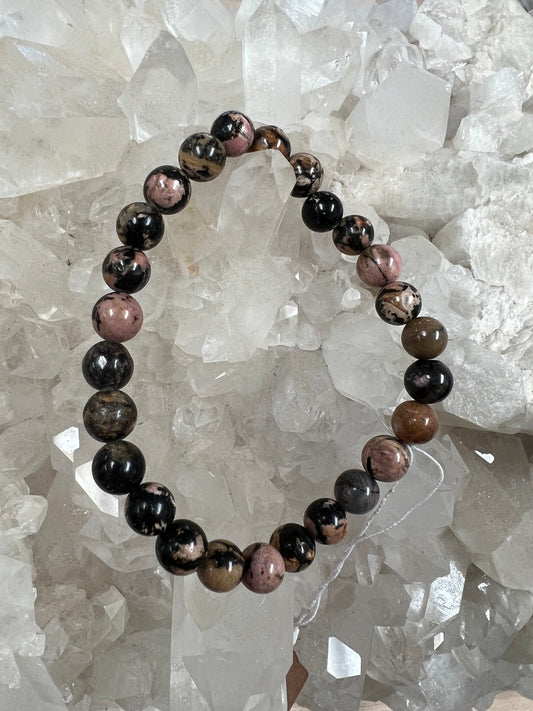 Rhodonite Stretch Bracelet (8mm)