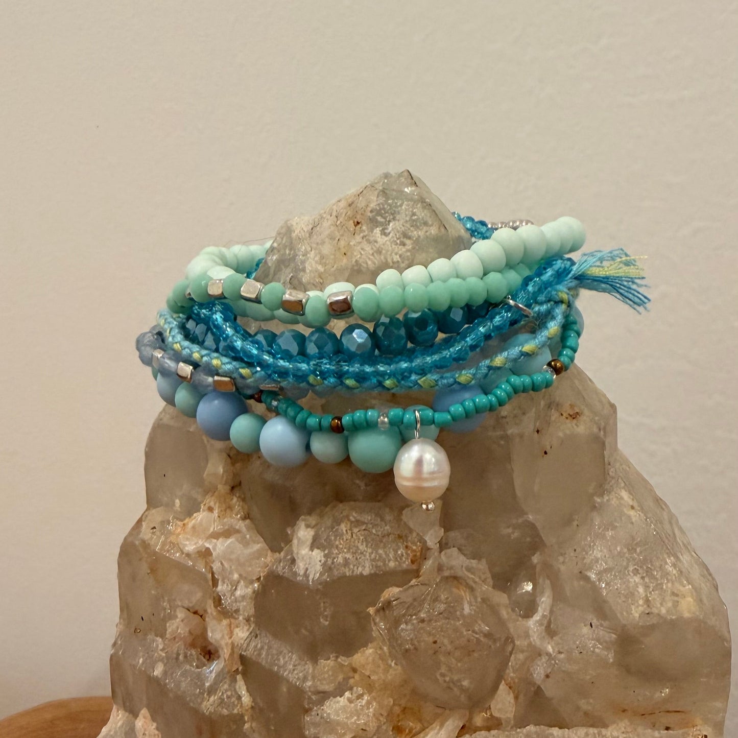 Minted Stretch Bracelet Stack