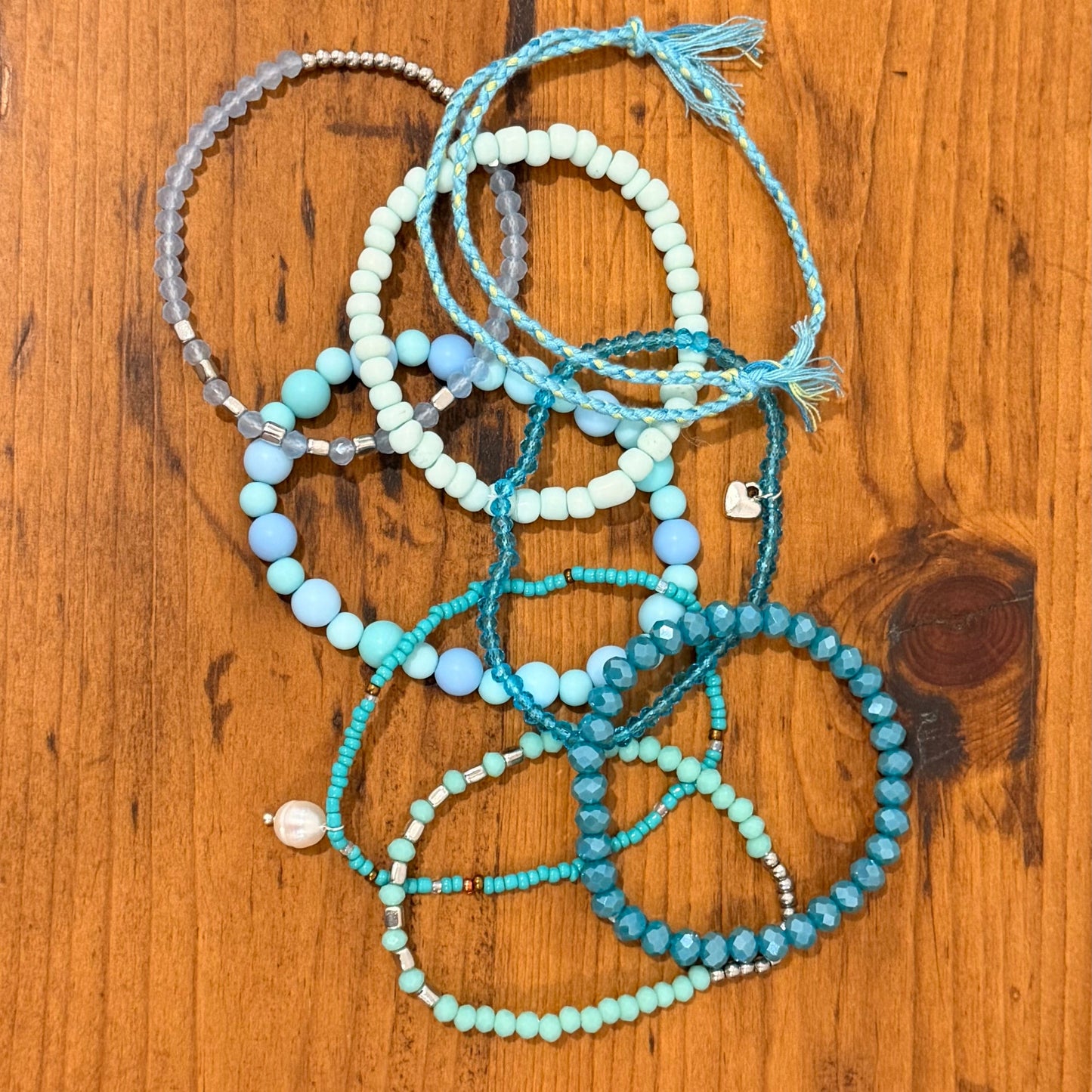 Minted Stretch Bracelet Stack