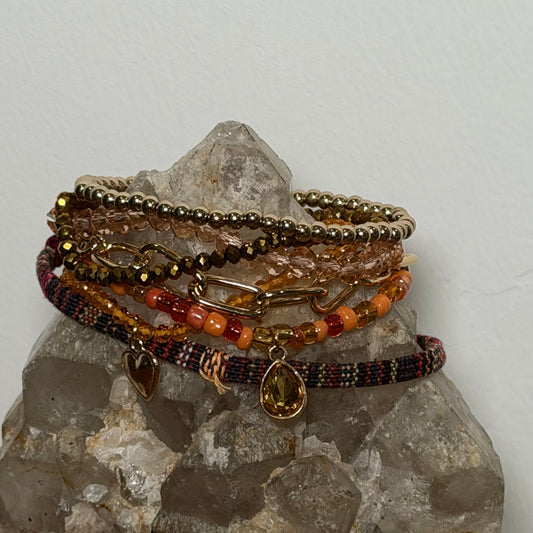 Autumn Vibes Stretch Bracelet Stack