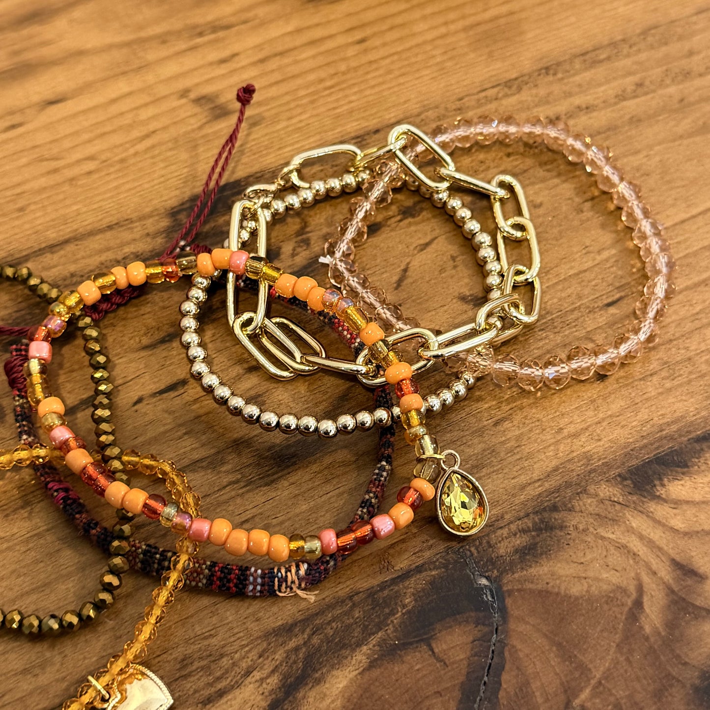 Autumn Vibes Stretch Bracelet Stack