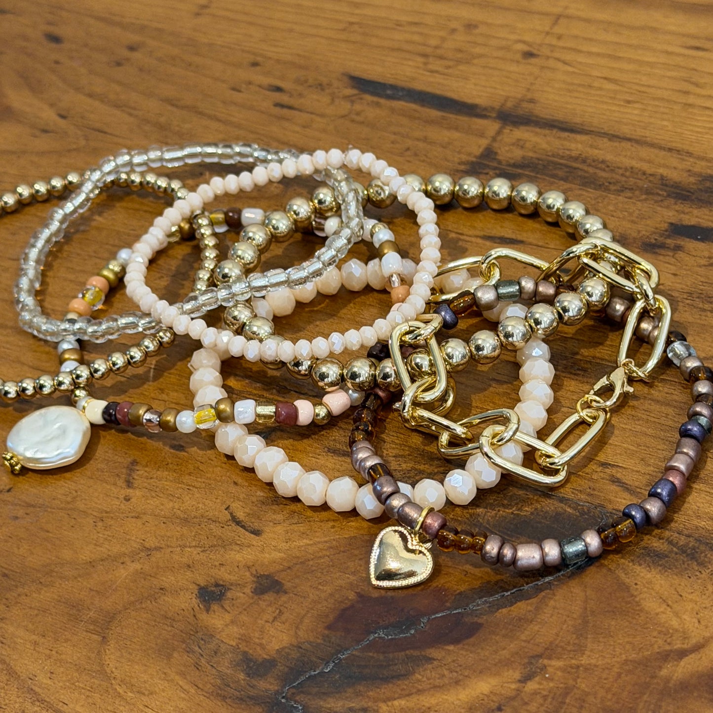 Champagne Bracelet Stack