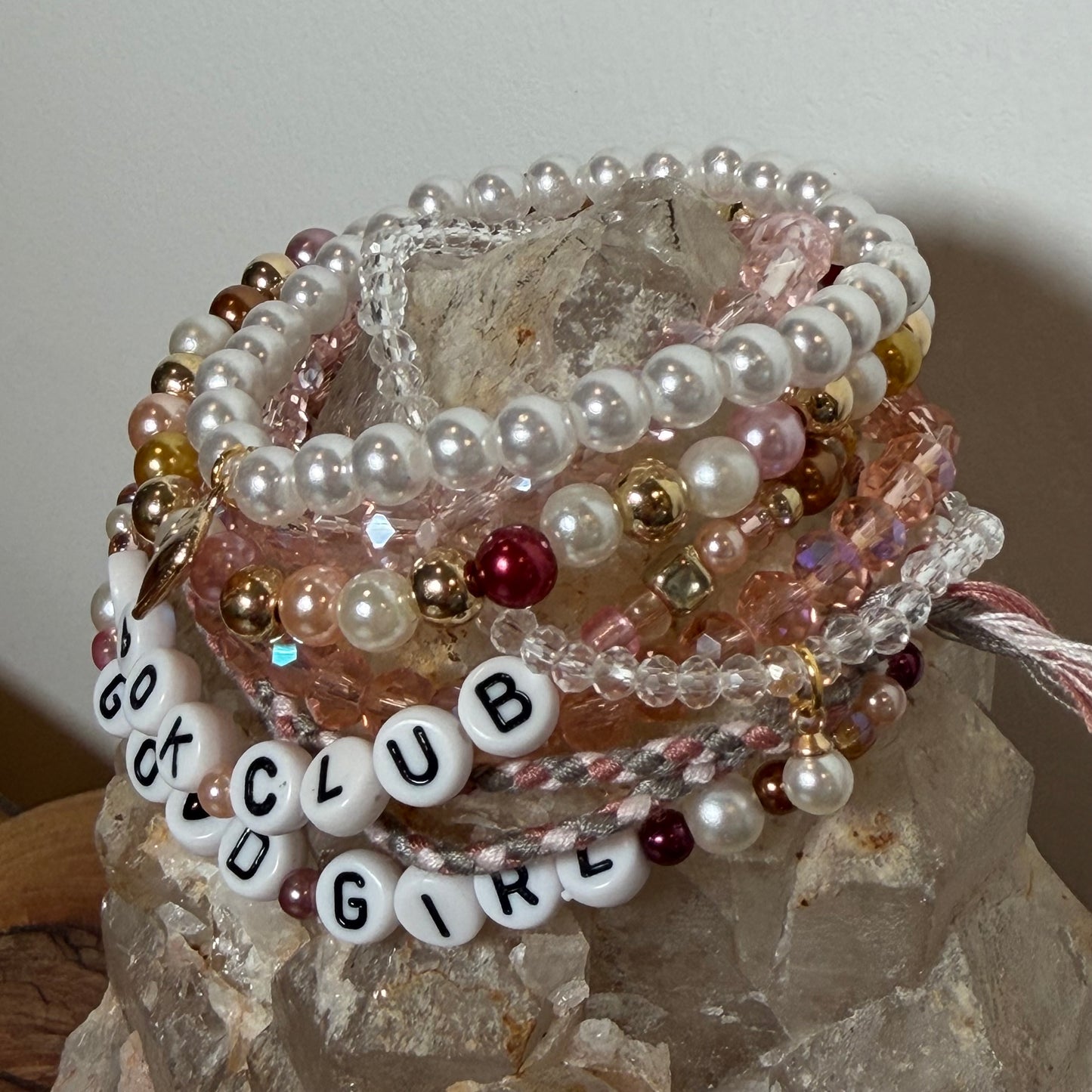 Good Girl Book Club Stretch Bracelet Stack