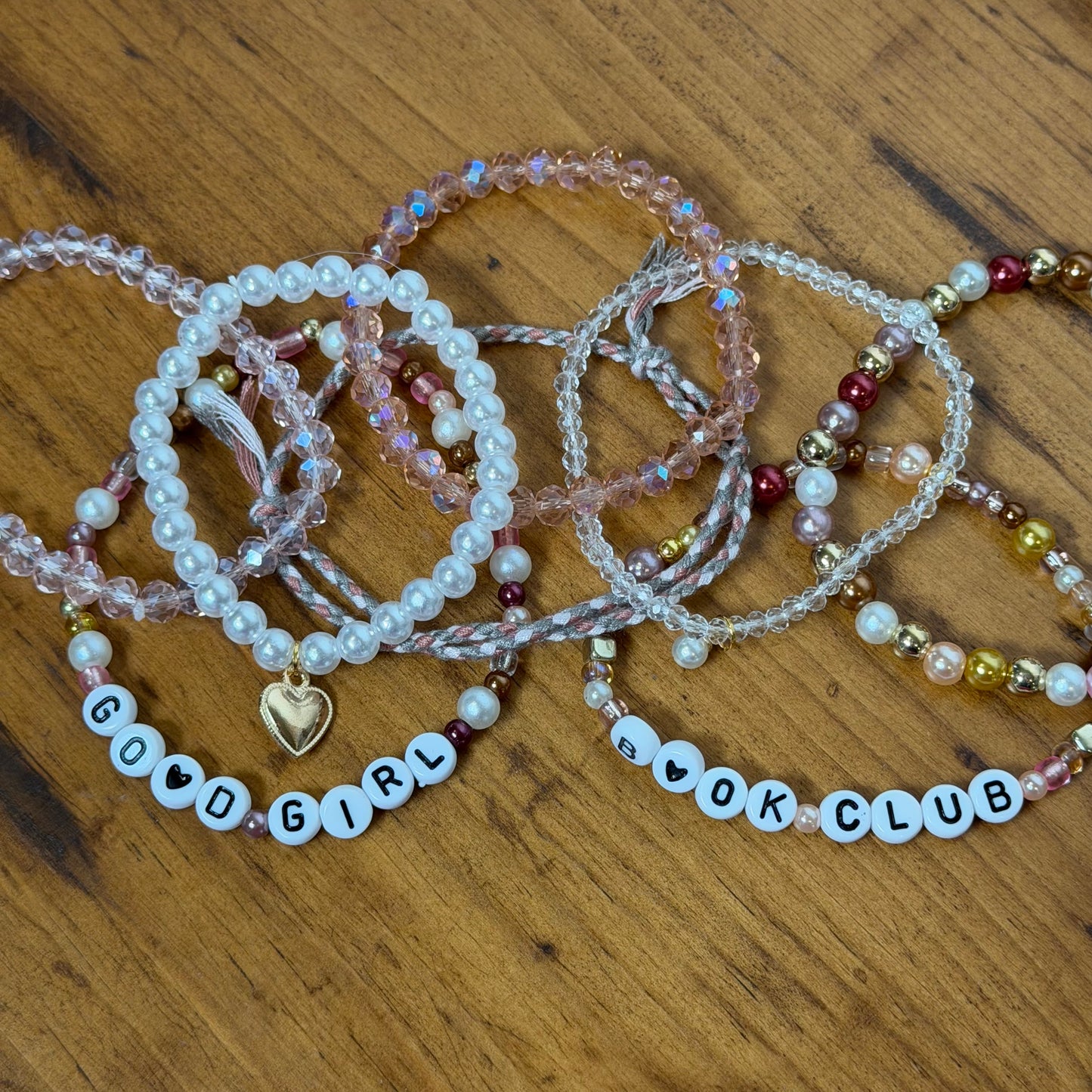 Good Girl Book Club Stretch Bracelet Stack