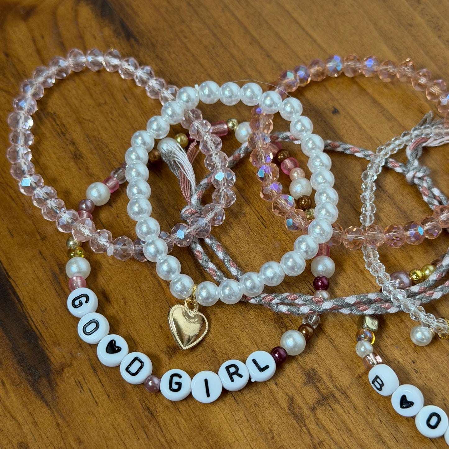 Good Girl Book Club Stretch Bracelet Stack