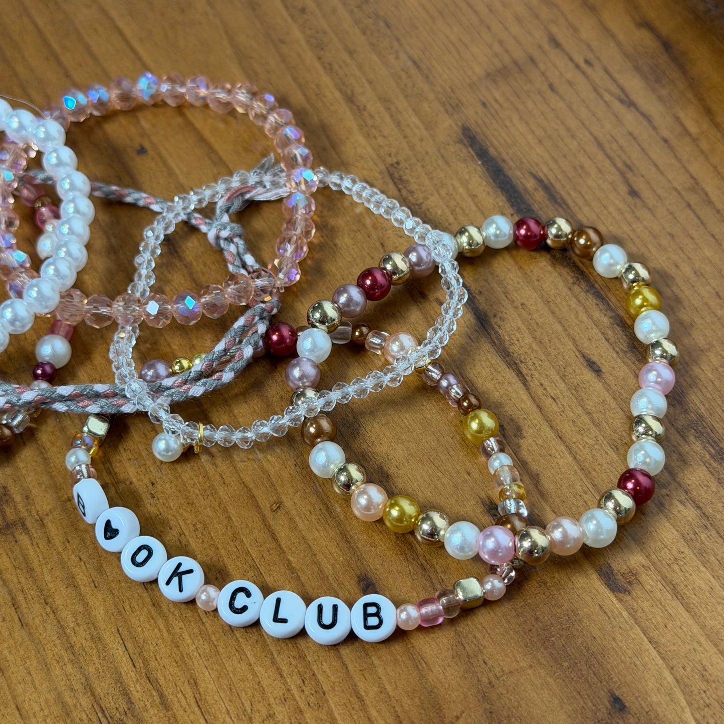 Good Girl Book Club Stretch Bracelet Stack