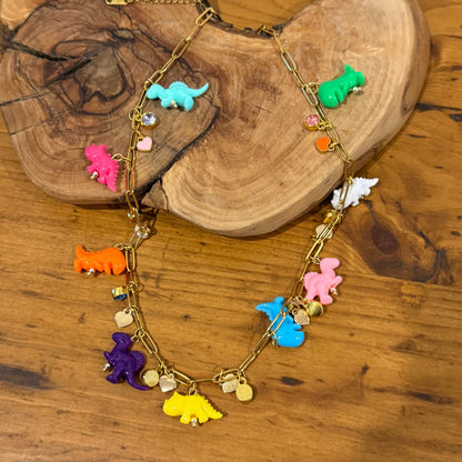 U R A Dinosaur Charm Necklace