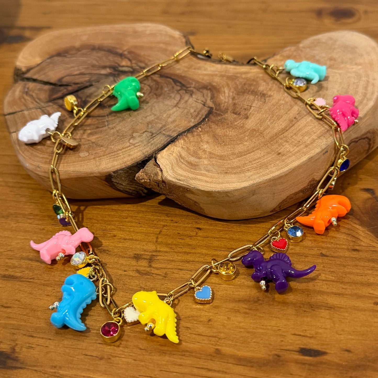 U R A Dinosaur Charm Necklace