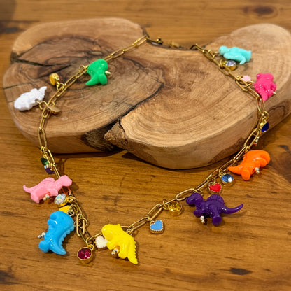 U R A Dinosaur Charm Necklace