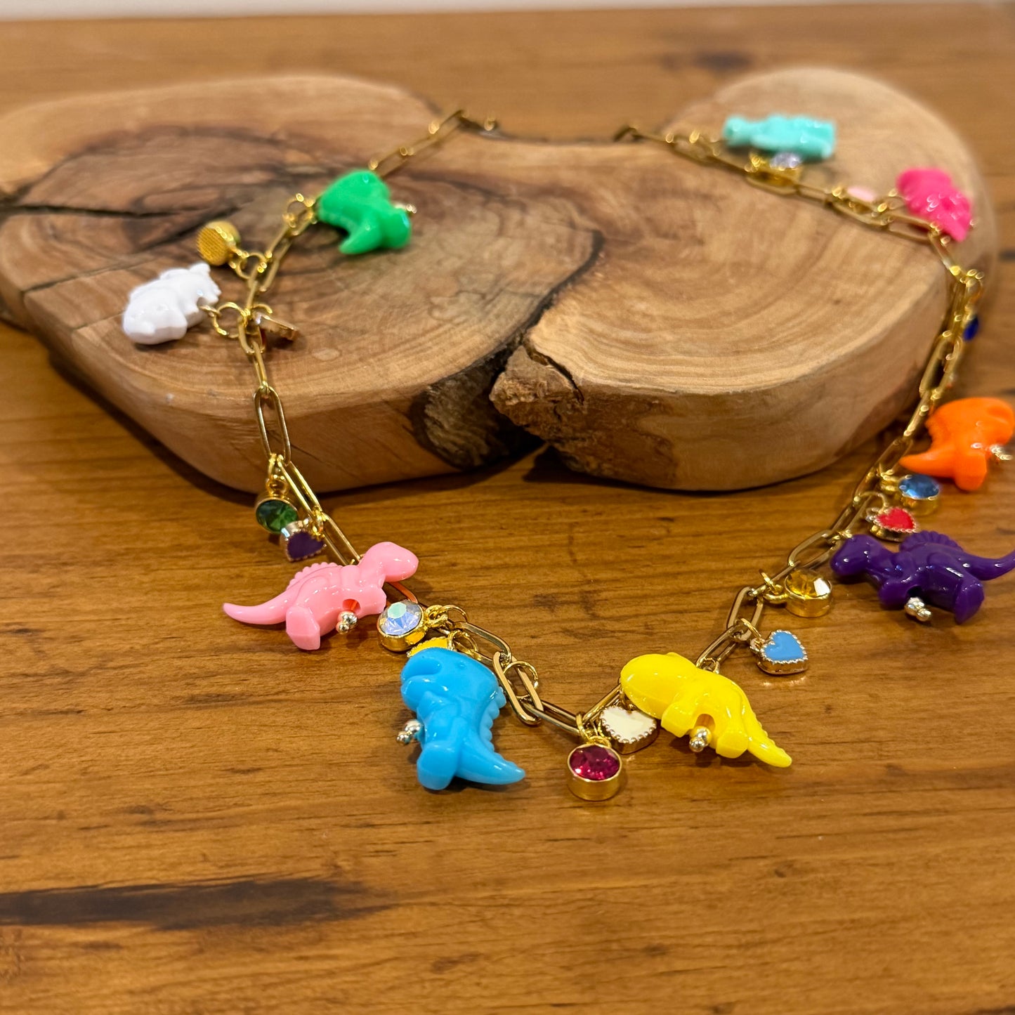 U R A Dinosaur Charm Necklace
