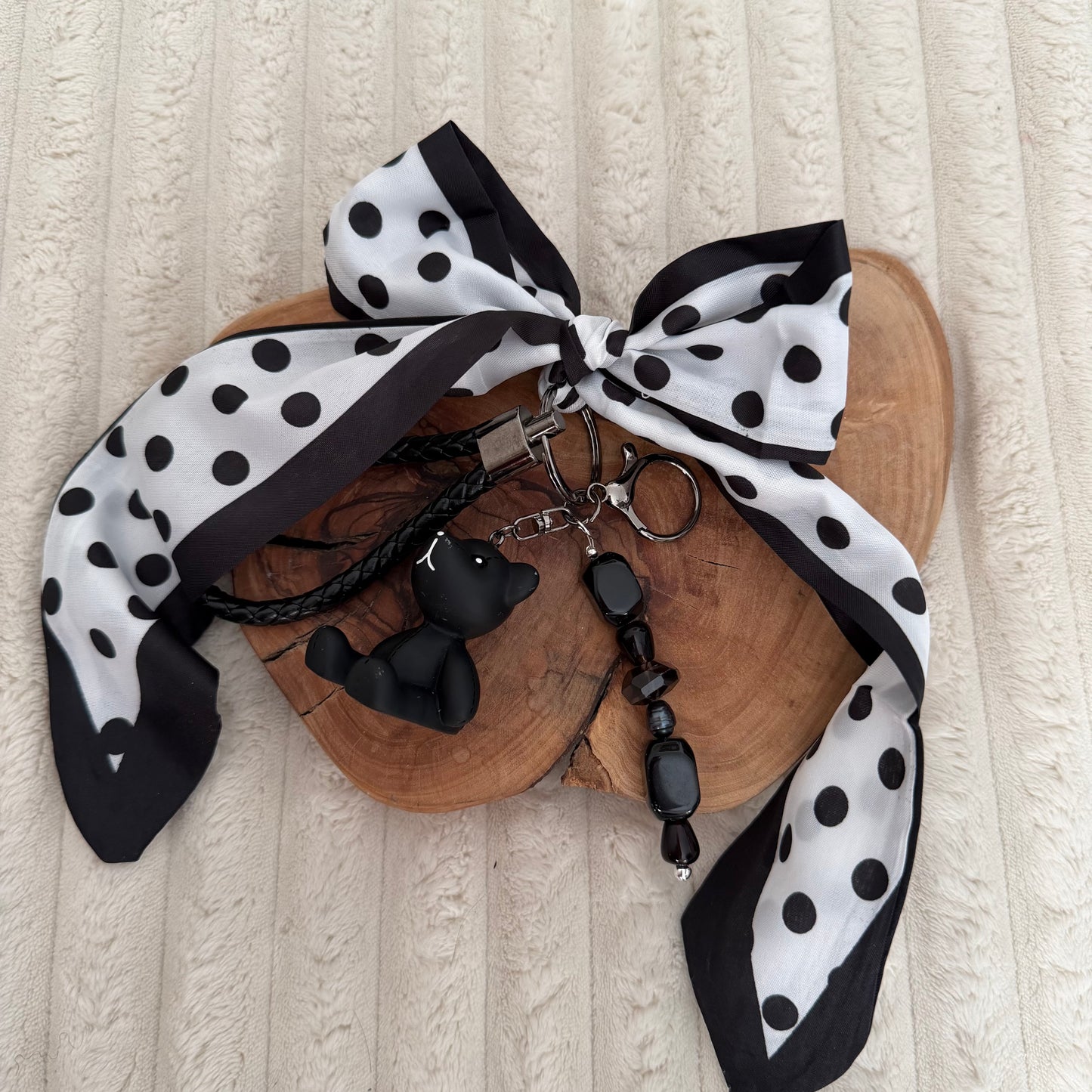 Goth Babe Teddy & Crystal Bag Charm