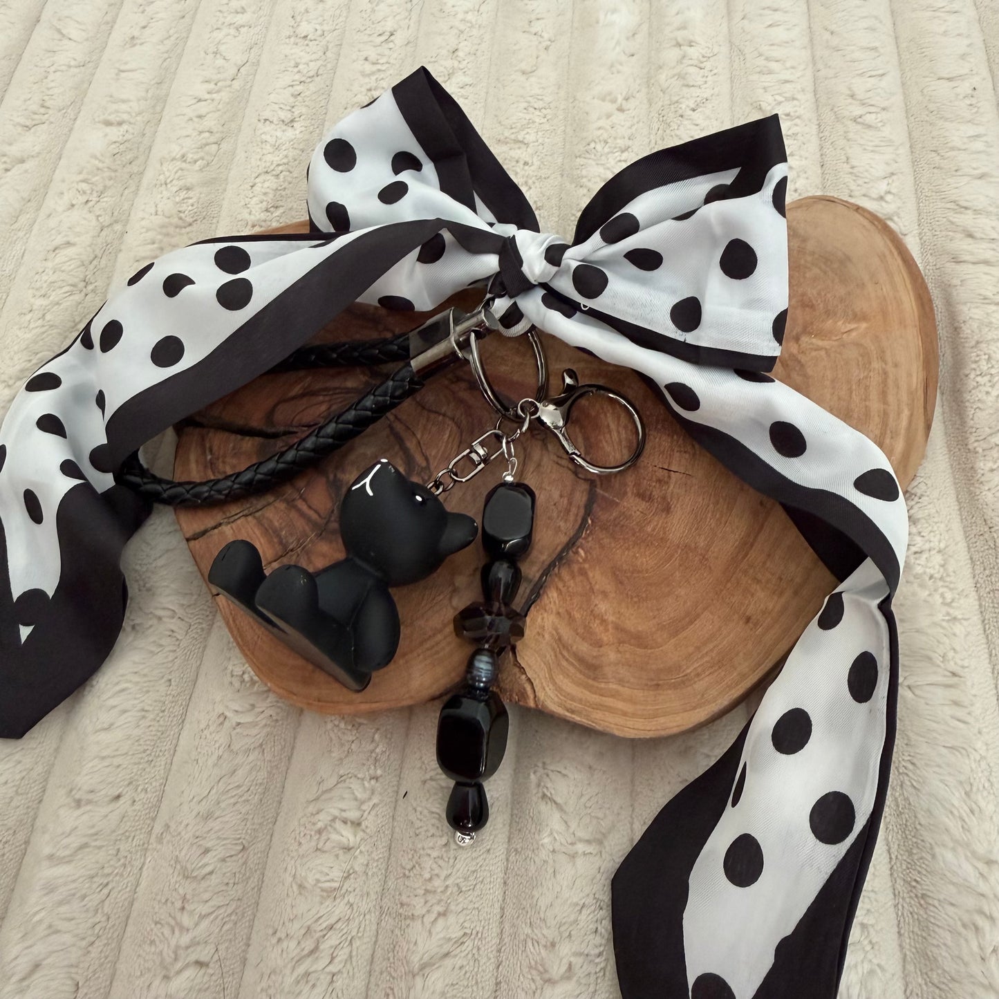 Goth Babe Teddy & Crystal Bag Charm