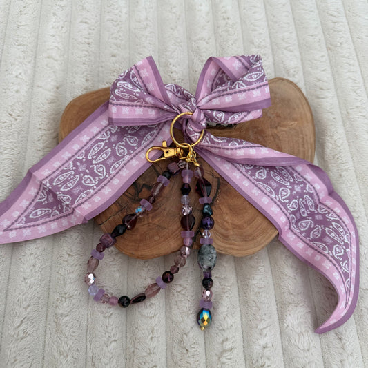 Violet Crystal Bag Charm