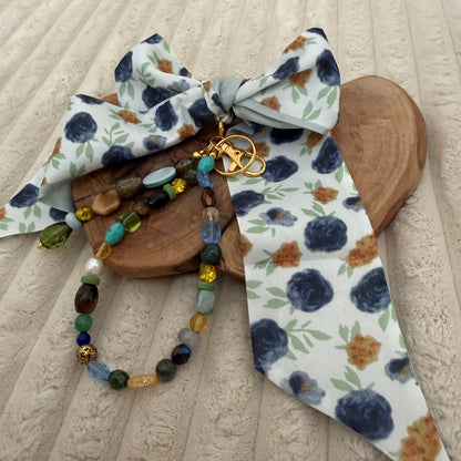 glass, pearl, sea glass, citrine, turquoise, blue opal