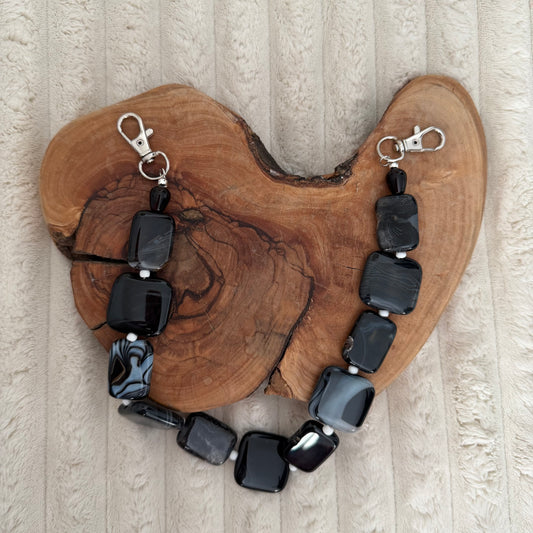Black and White Agate Back Chain