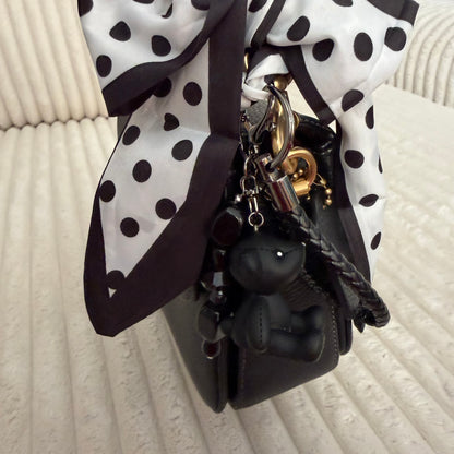 Goth Babe Teddy & Crystal Bag Charm