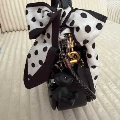 Goth Babe Teddy & Crystal Bag Charm