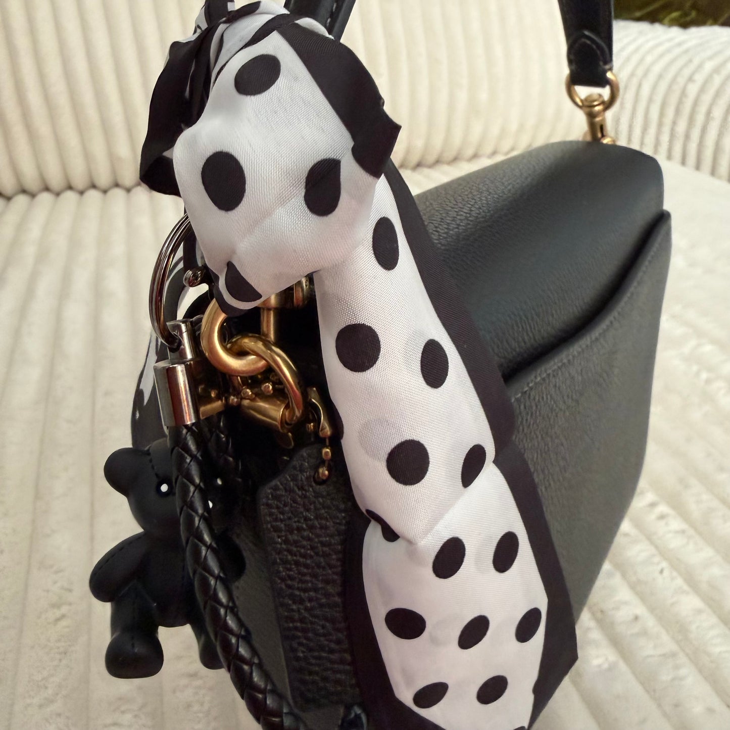 Goth Babe Teddy & Crystal Bag Charm