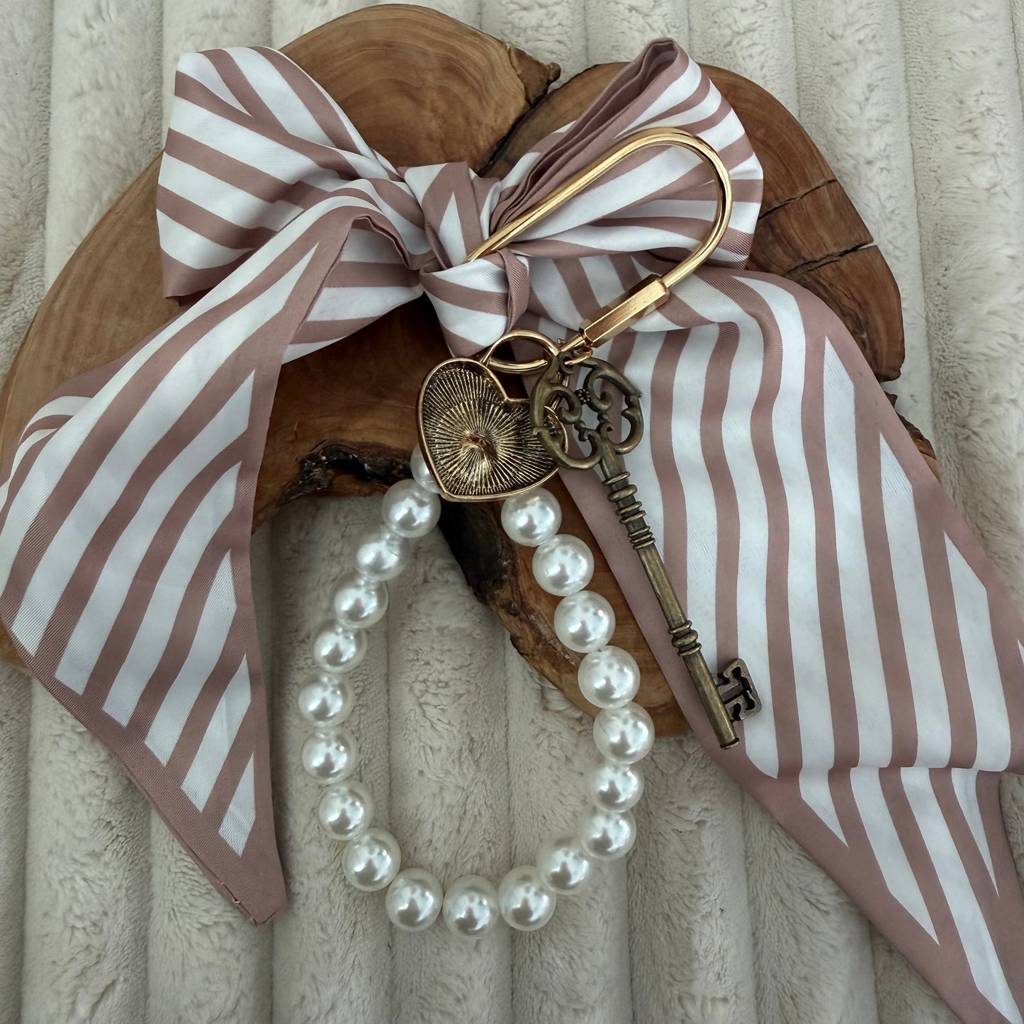 Lock and Key Bag Charm