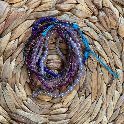 Violet Stretch Bracelet Stack