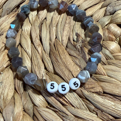 Angel Number Crystal Beaded Bracelets