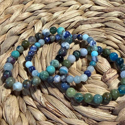 Throat Chakra Energy- single stretch bracelet