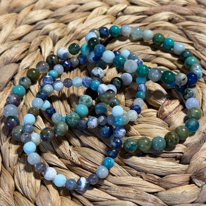 Throat Chakra Energy- single stretch bracelet