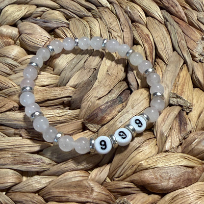 Angel Number Crystal Beaded Bracelets