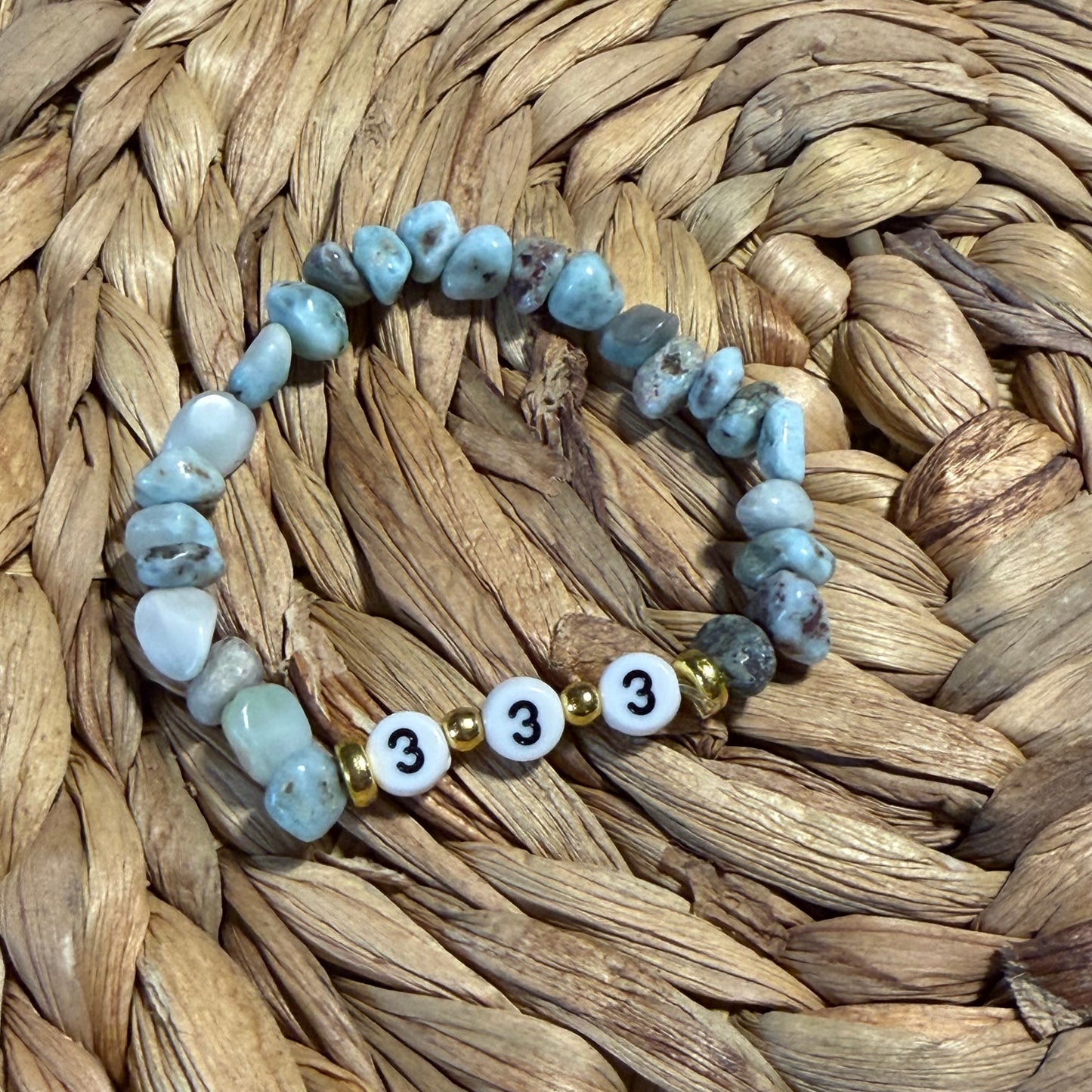 Angel Number Crystal Beaded Bracelets