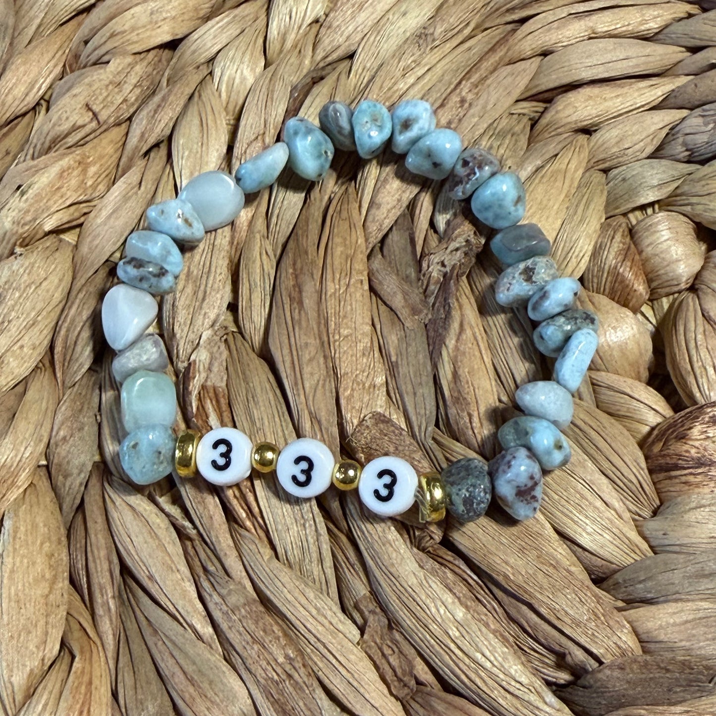 Angel Number Crystal Beaded Bracelets