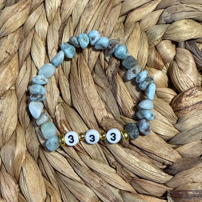 Angel Number Crystal Beaded Bracelets