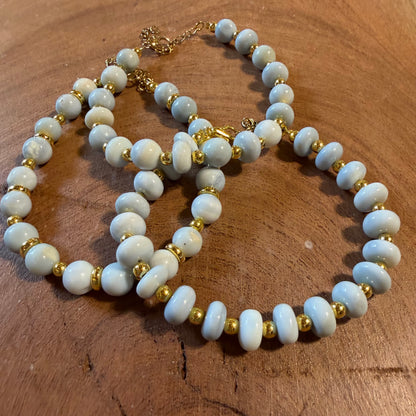 Blue Opal Beaded Bracelet