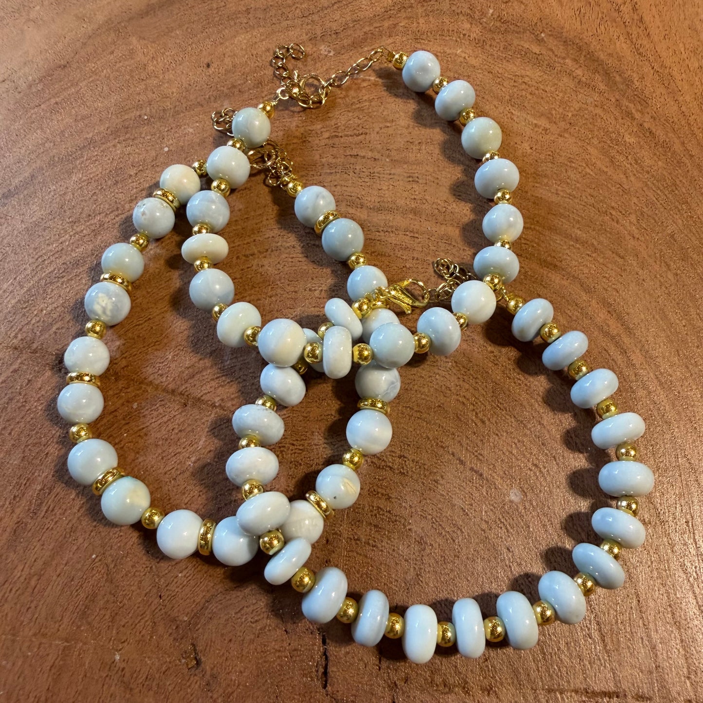 Blue Opal Beaded Bracelet