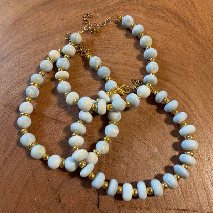 Blue Opal Beaded Bracelet