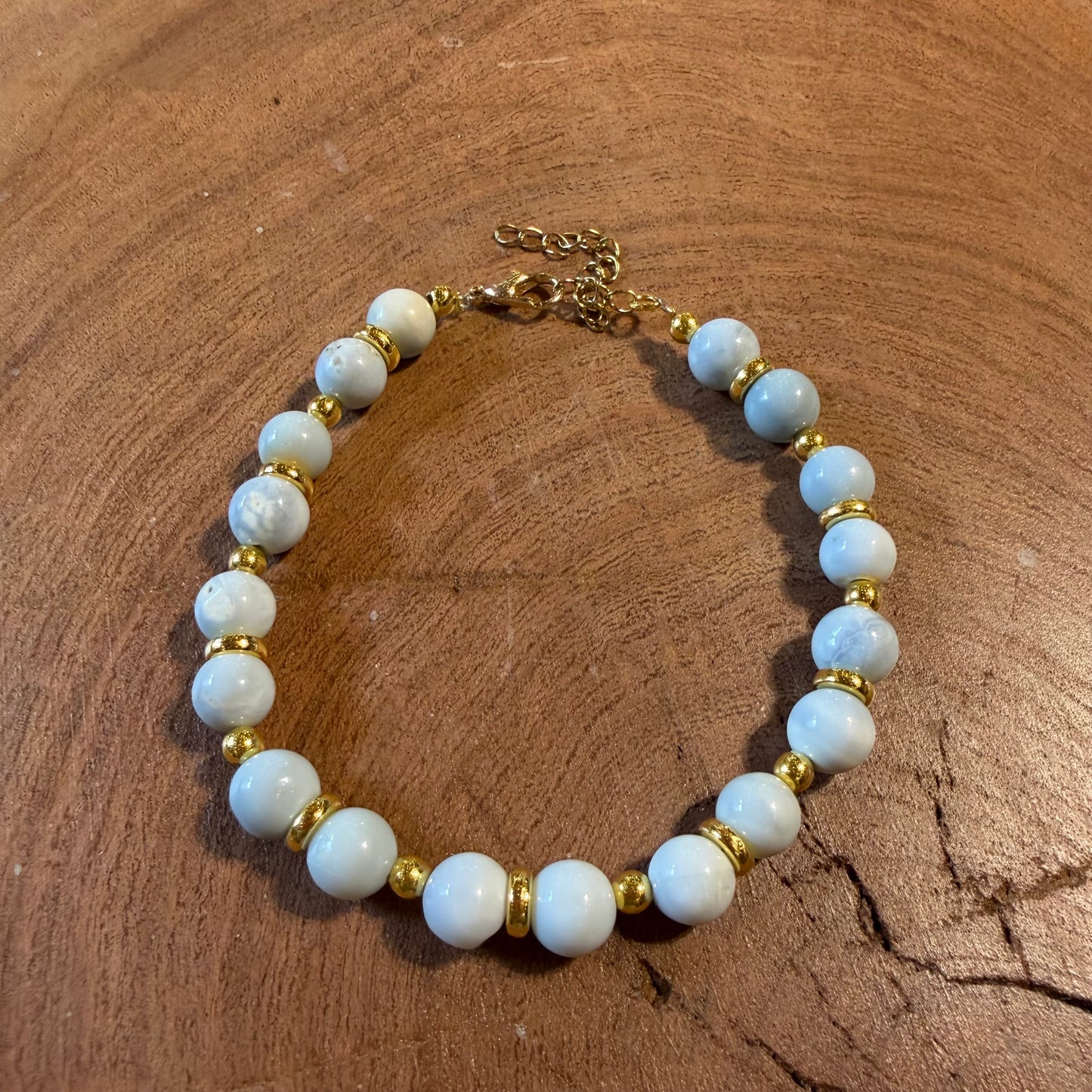 Blue Opal Beaded Bracelet