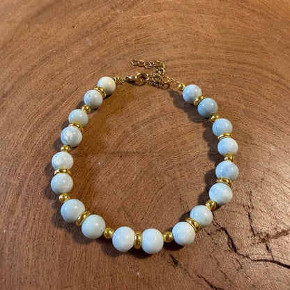 Blue Opal Beaded Bracelet