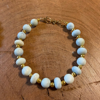 Blue Opal Beaded Bracelet